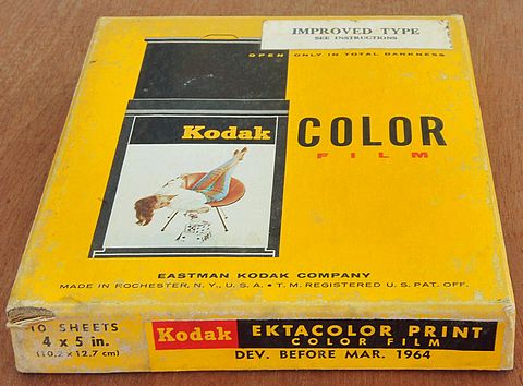 Vintage EASTMAN KODAK CO. Vericolor II Film 5025 Empty Tin 10.5 Diameter,  3 Ht